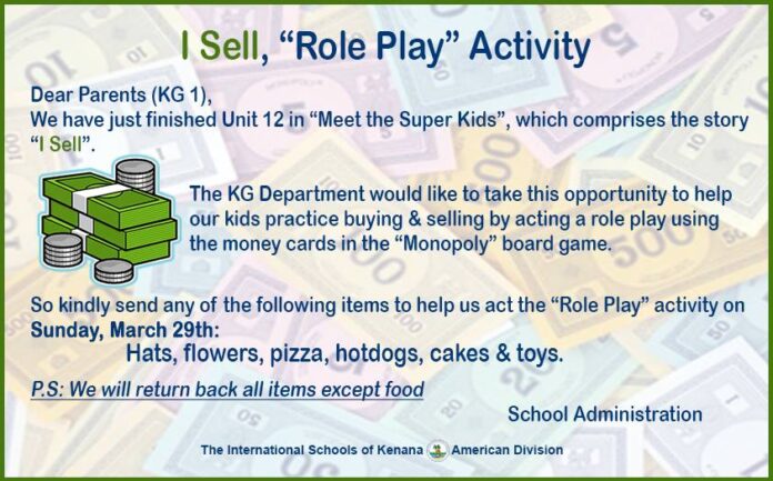 We have just finished Unit 12 in “Meet the Super Kids”, which comprises the story “I Sell”.