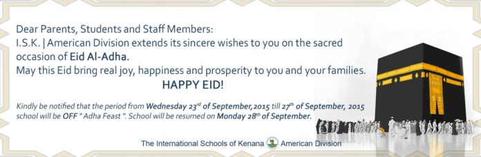 Wednesday 23rd till 27th of September,2015 school will be OFF 