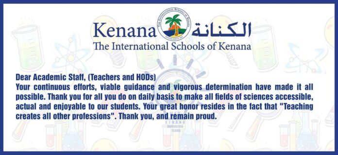 Thank you, Teachers and HODs