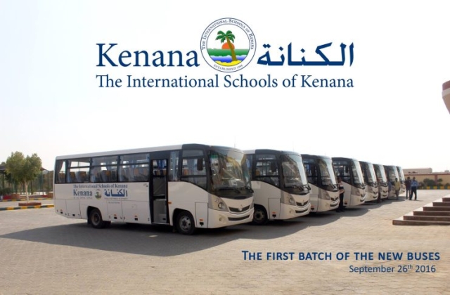 The first batch of the new buses arrived at school