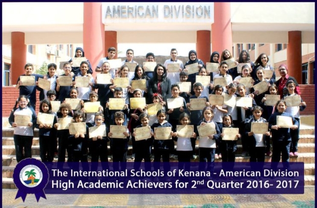 I.S.K | American Division | High Academic Achievers for 2nd Quarter 2016- 2017