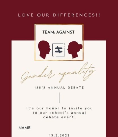 I.S.K | American Division | ISK's Annual Debate - GENDER EQUALITY