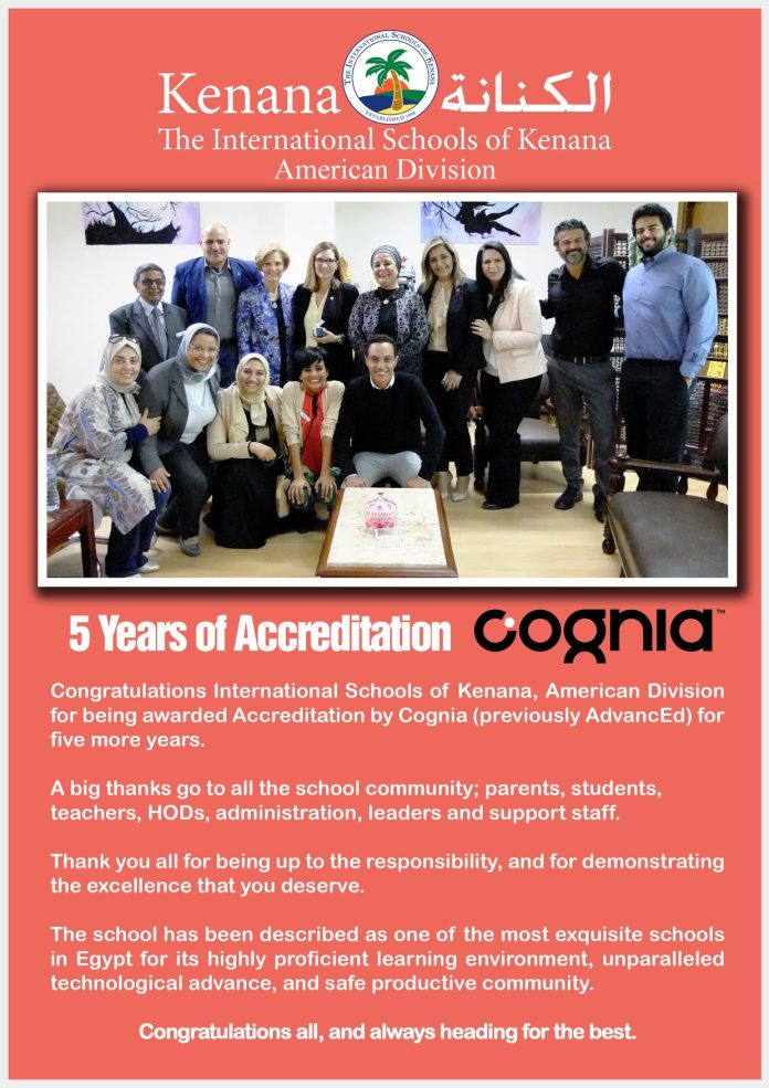 ISK | Congratulations All Accreditation by Cognia for five more years | 2019-2020