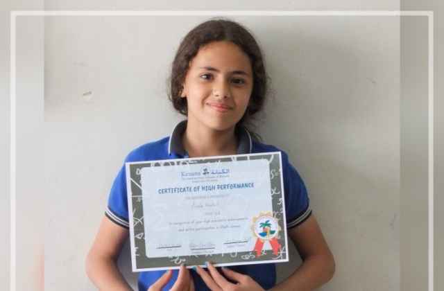 I.S.K American Division Achieving Grade 5 The Highest Score in Math in Trimester 2