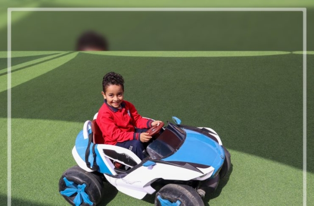 I.S.K | American Division | Students having fun riding the cars KG 2 | 2022-2023