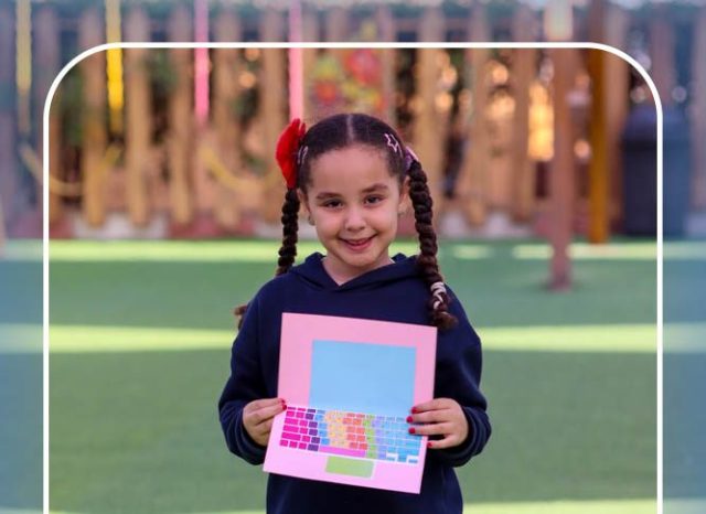 I.S.K American School | ICT Activity - Laptop Craft – KG 2B | 2025-2026